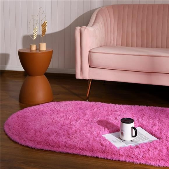 Fluffy Rugs for Bedroom, Shag Cute Area Rug for Girls/Boys and Kids Baby Room - Picture 4 of 7